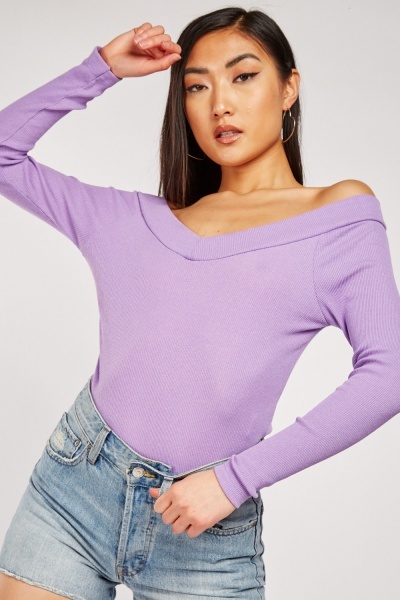 Open Ribbed Crop Top