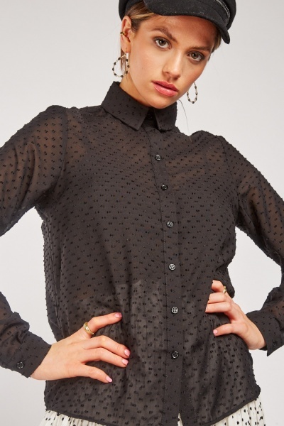 Textured Sheer Shirt