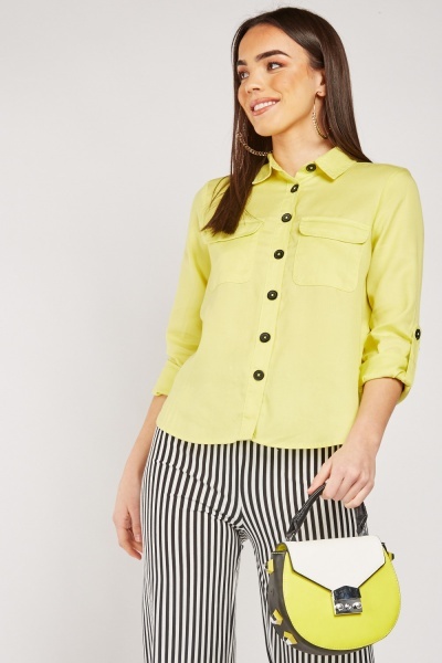 Pocket Flap Button Front Shirt