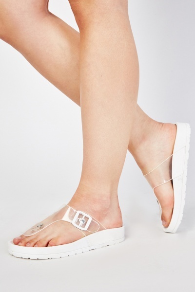 Jelly Top Thong Sliders