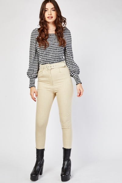 Cigarette Belted Trousers