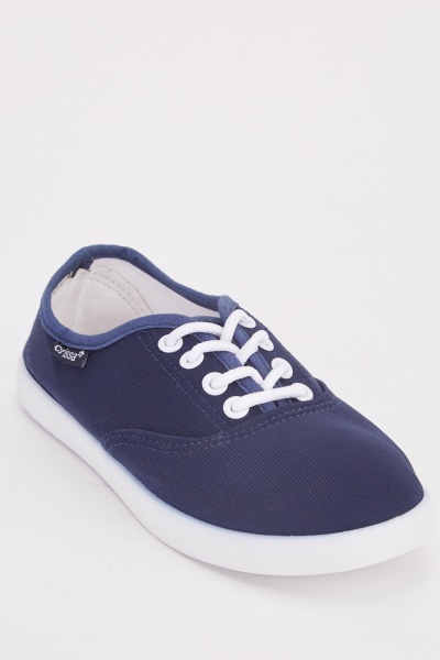 Contrasted Lace Up Sneakers