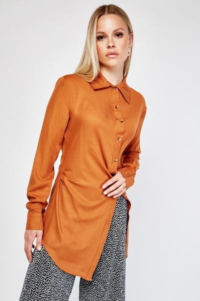 Long Sleeve Slanted Side Shirt