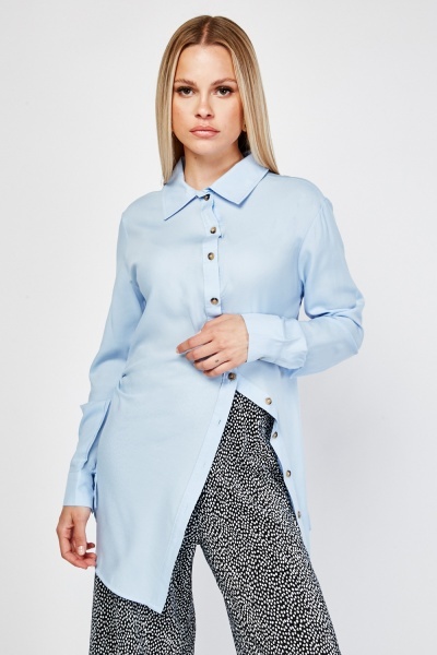 Long Sleeve Slanted Side Shirt