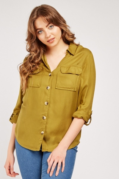 Flap Pocket Front Shirt