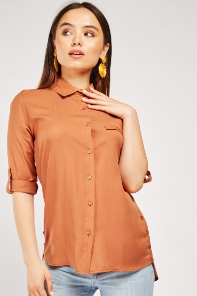 Decorative Pocket Front Shirt