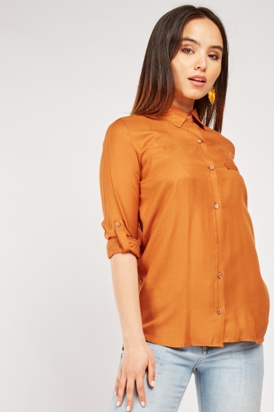 Decorative Pocket Front Shirt