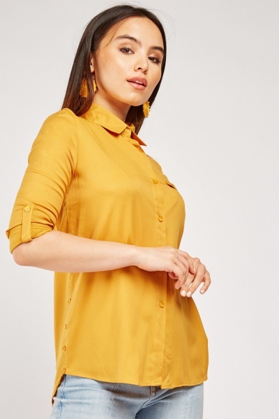 Decorative Pocket Front Shirt