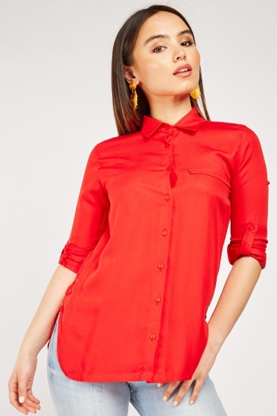 Decorative Pocket Front Shirt