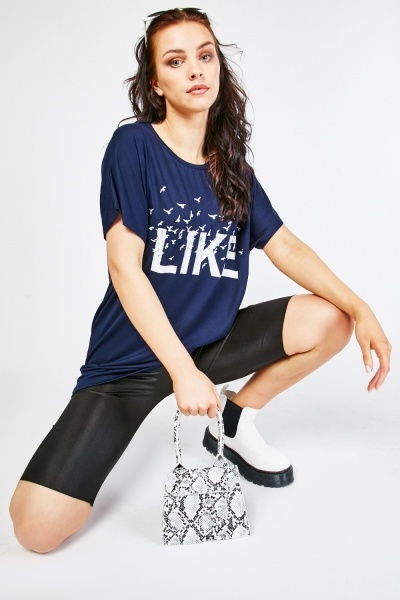 Graphic Printed Slouchy T-Shirt