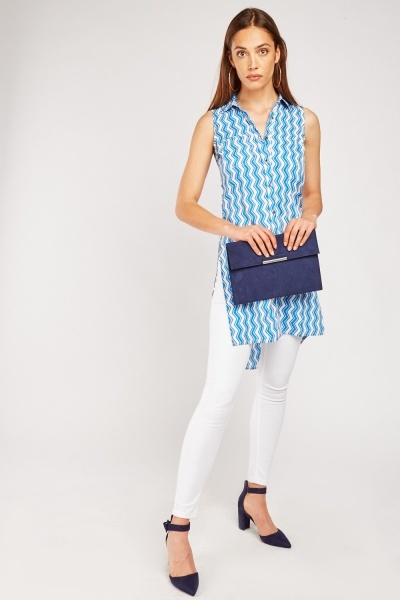 Sleeveless Zig Zag Top