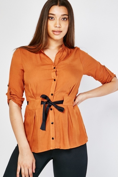 Tie Up Waist Shirt