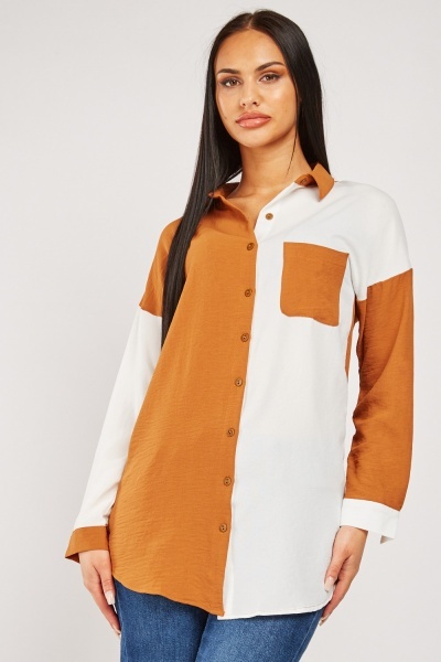 Colour Block Long Sleeve Shirt