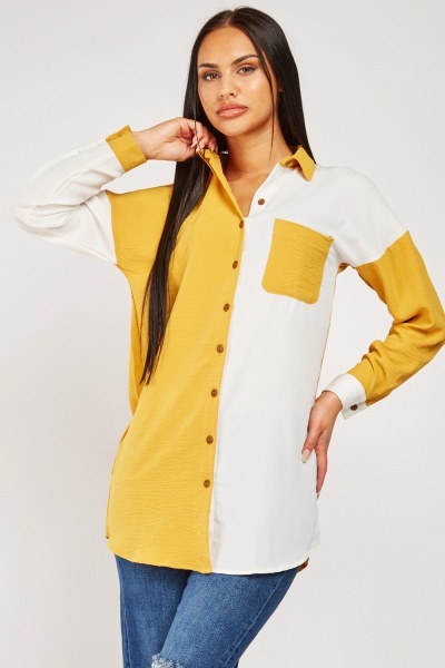 Colour Block Long Sleeve Shirt