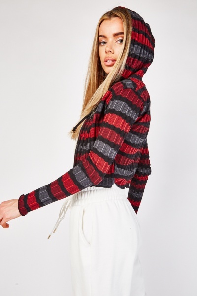 Zipped Jersey Knit Hoodie And Top Set