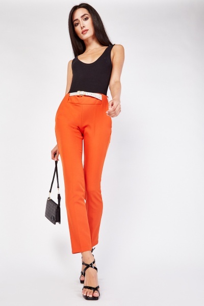 Belted Cigarette Trousers