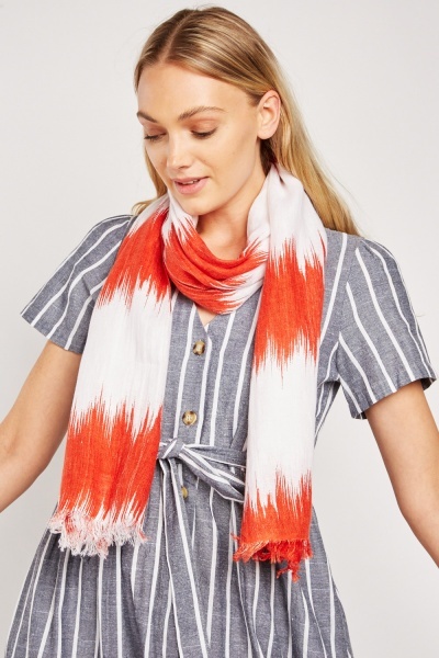 Two Tone Long Line Scarf