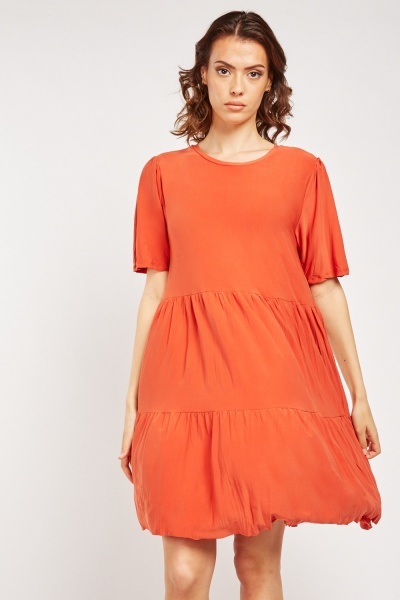 Tiered Frilly Smock Dress