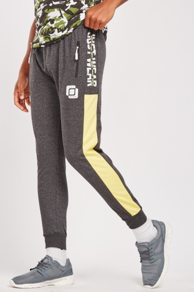 Contrasted Side Mens Joggers