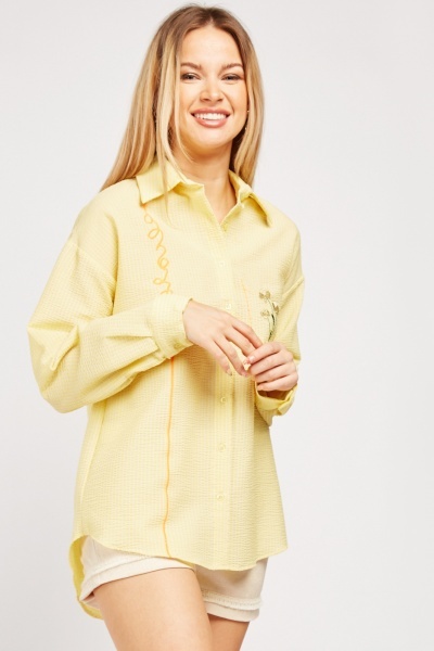 Embroidered Textured Shirt