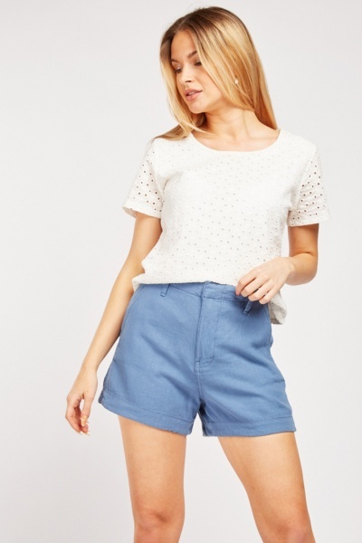 Partly Linen Casual Shorts