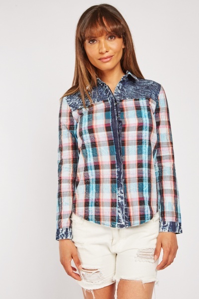 Button Up Contrasted Shirt