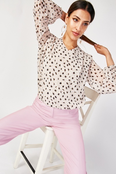 Speckled Print Blouse