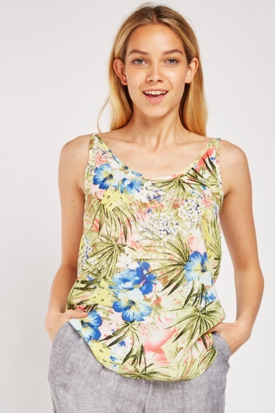 Tropical Print Camisole Top