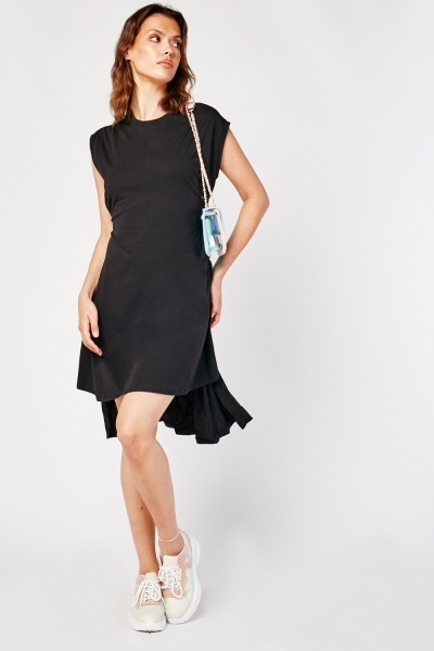 Hi-Low Hem Belted Dress