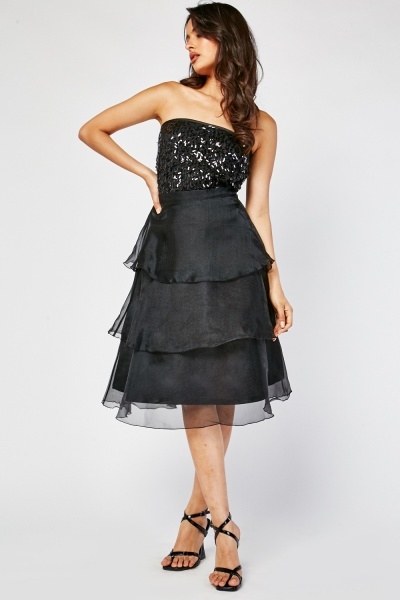 Layered Organza Overlay Skirt