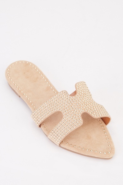 Studded Slide Sandals