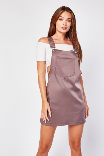 Pouch Pocket Front Dungaree Dress