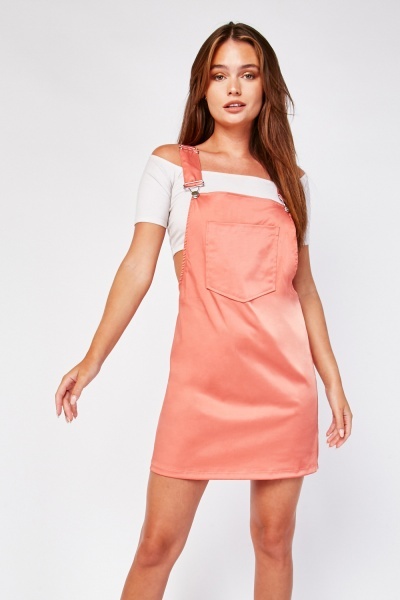 Pouch Pocket Front Dungaree Dress