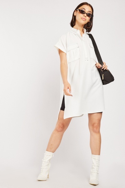 Flap Pocket Front Tunic Shirt