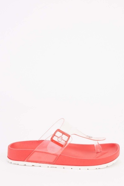 Jelly Top Thong Sliders