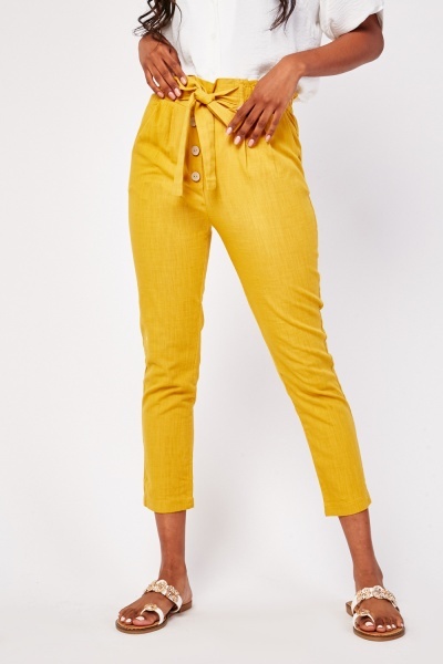 Tie Up Paperbag Waist Trousers