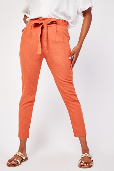 Tie Up Paperbag Waist Trousers