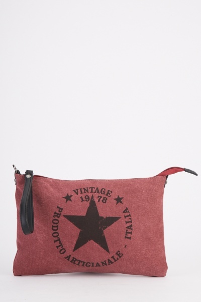 Star Printed Textured Bag