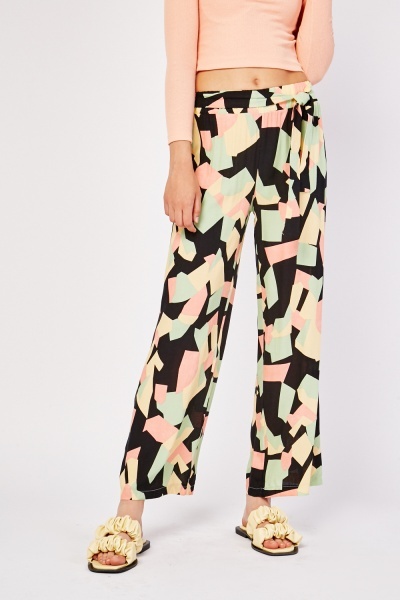 Abstract Art Print Trousers