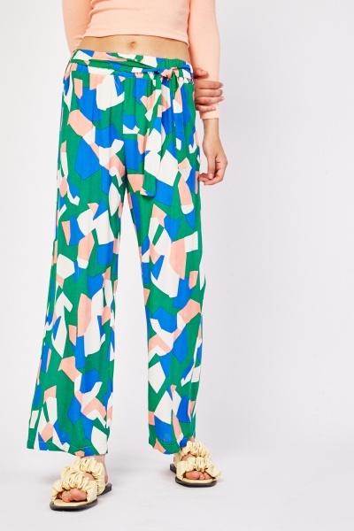 Abstract Art Print Trousers