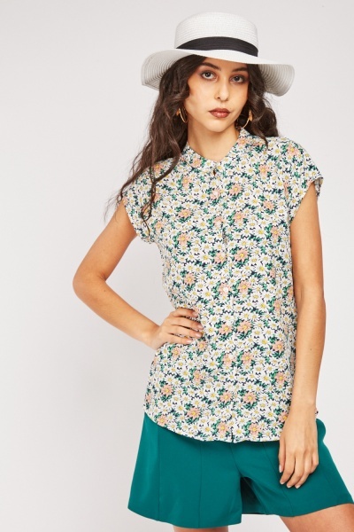 Daisy Floral Print Blouse