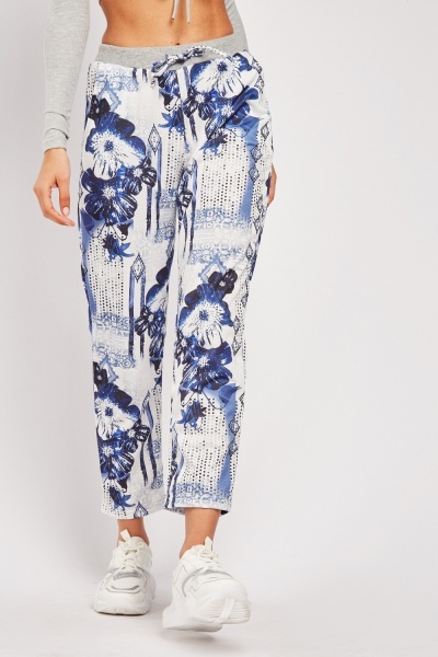 Mix Floral Printed Trousers