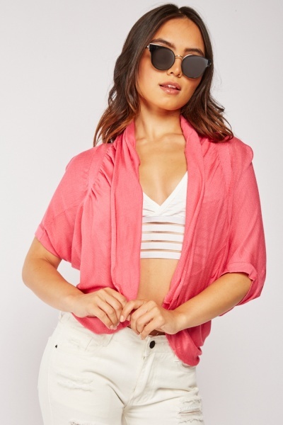 Open Front Crop Cardigan