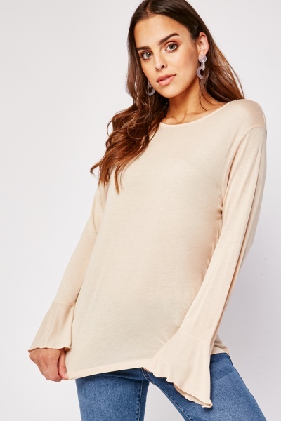 Bell Sleeve Casual Blouse