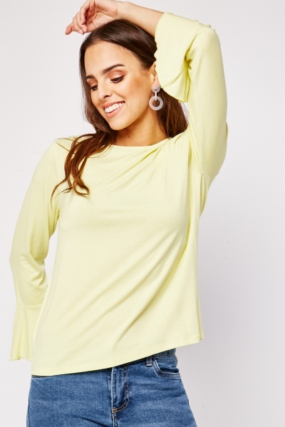 Bell Sleeve Casual Blouse
