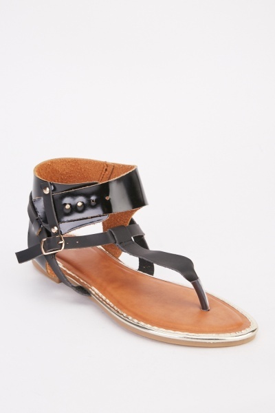 Ankle Strap Thong Sandals