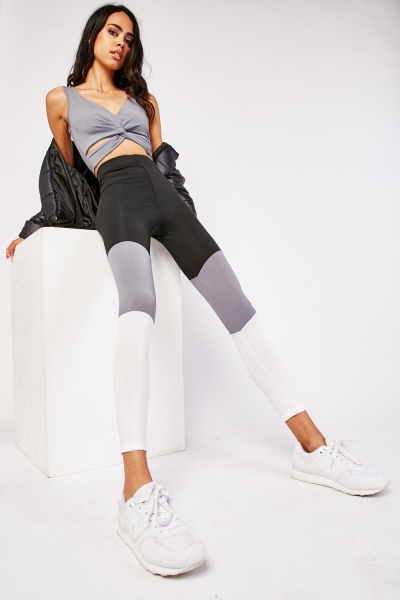Twisted Front Crop Top And Leggings Set
