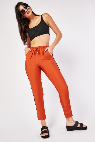 Striped Side Tapered Trousers