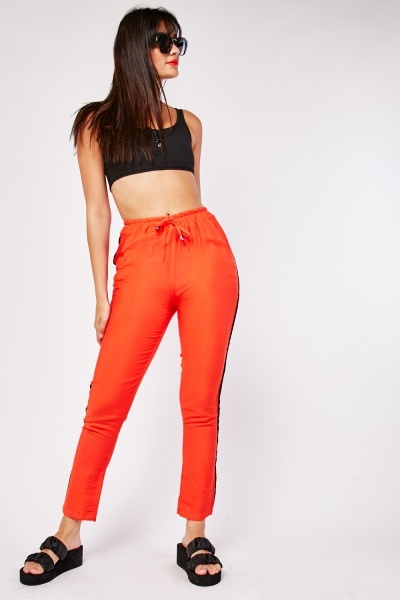 Striped Side Tapered Trousers