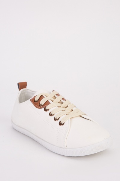 Lace Up Textured Sneakers